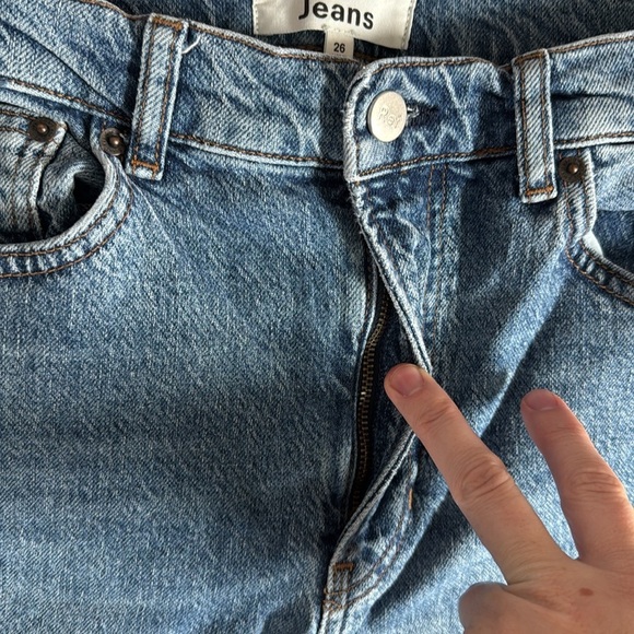 Reformation The Liza High Rise Straight Jeans in Laguna Wash - Picture 5 of 14